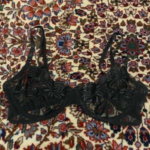 Sheer Black Lace Bra